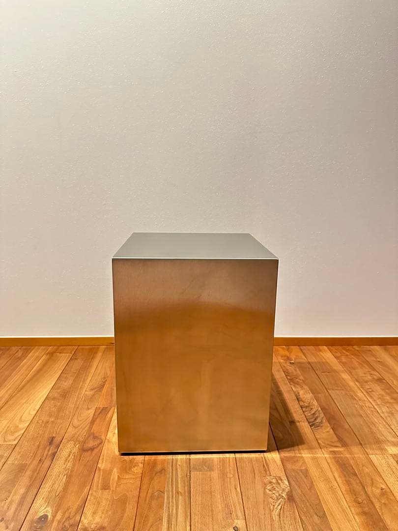 【新品】アートオブブラック ステンレス スクエア サイドテーブル スツール