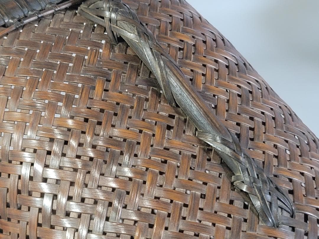 竹籠 在銘 花生 時代物 三点まとめて