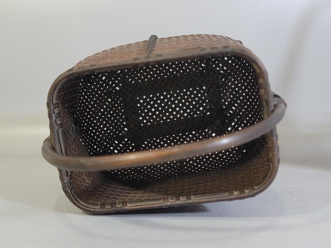 竹籠 在銘 花生 時代物 三点まとめて