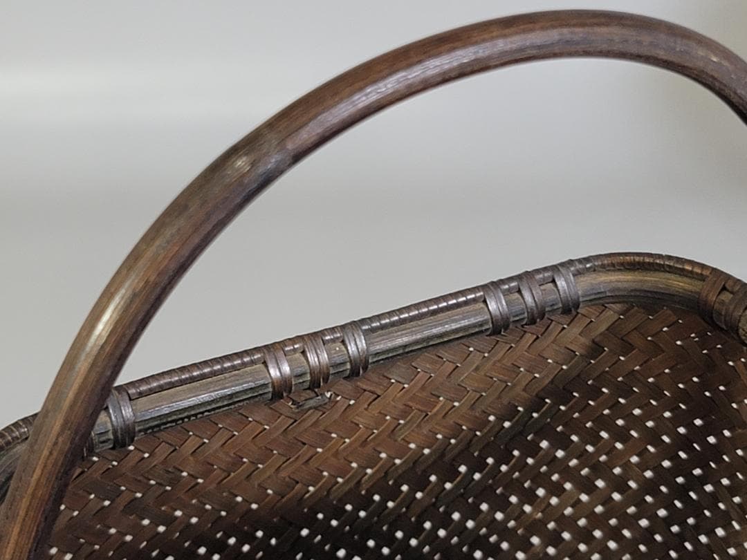 竹籠 在銘 花生 時代物 三点まとめて