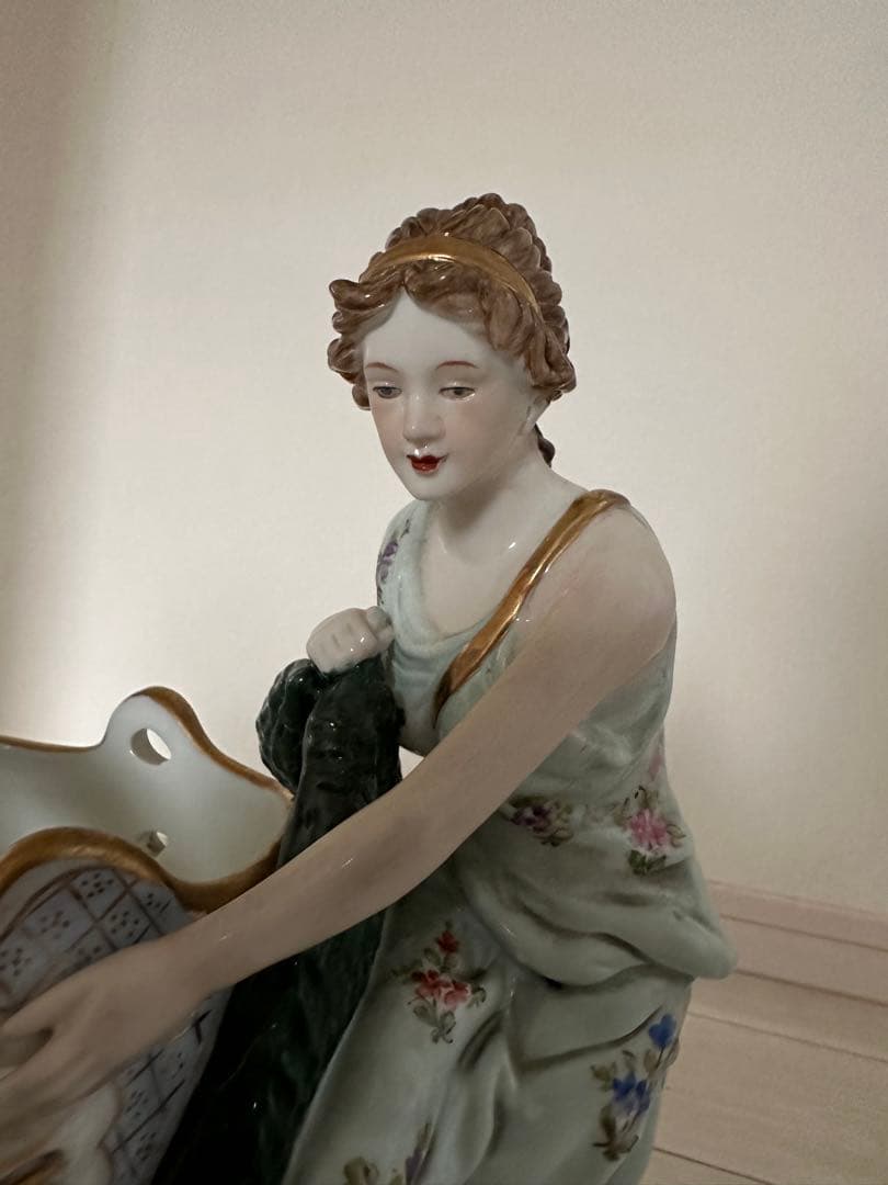 マイセンMeissen 美人天使図コンポート　特大45cm