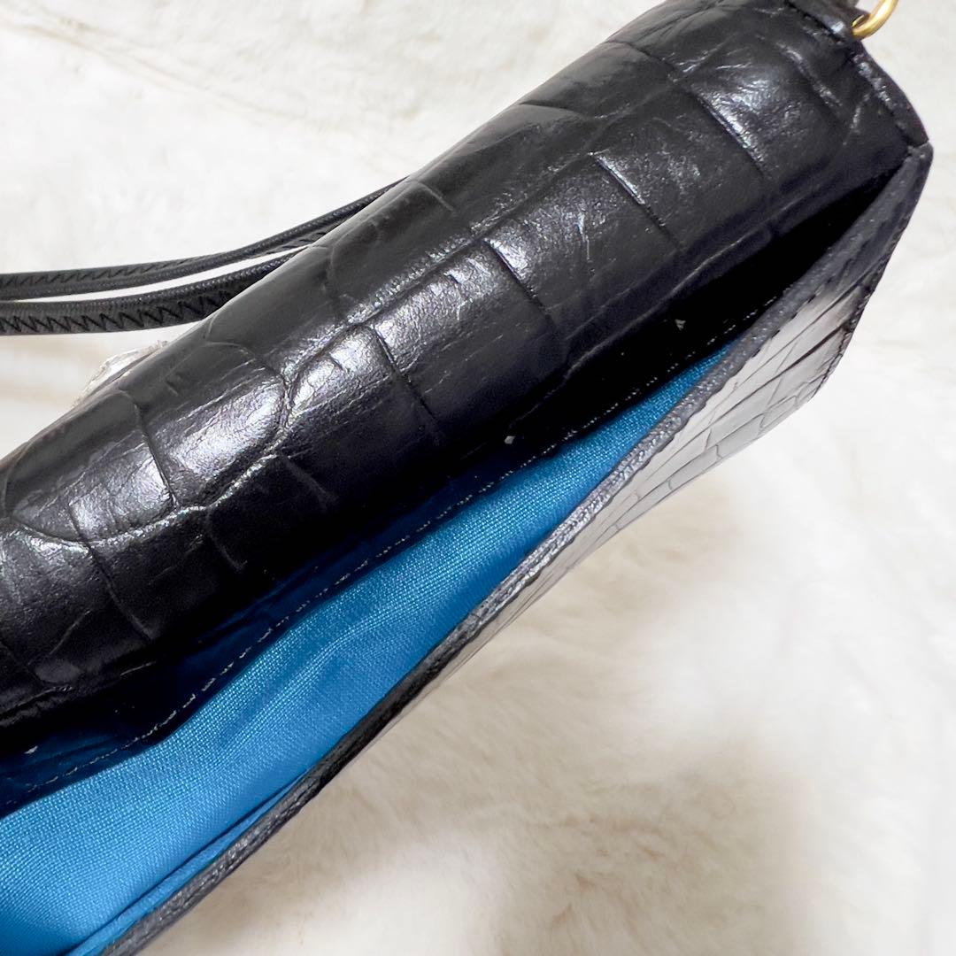 ADMJ ウォレットバッグ 長財布 2way スワロフスキー ビジュー ブラック