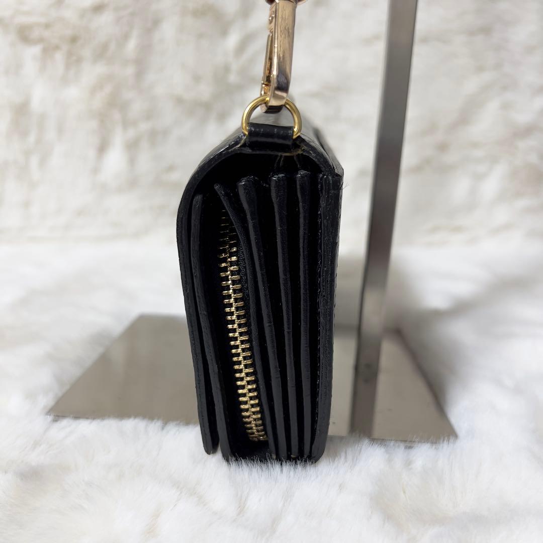 ADMJ ウォレットバッグ 長財布 2way スワロフスキー ビジュー ブラック