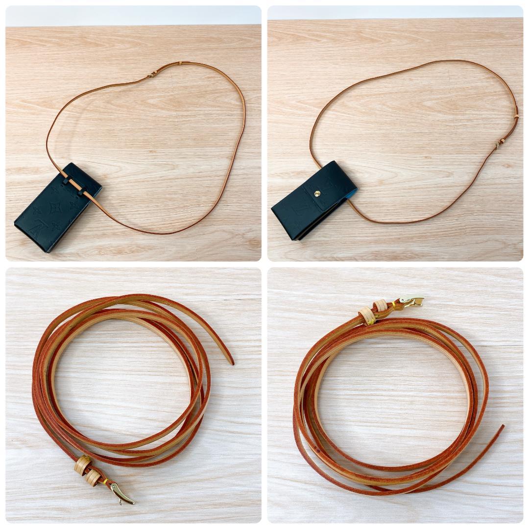 ルイヴィトン モノグラムマット シガーケース タバコケース ショルダー付 黒