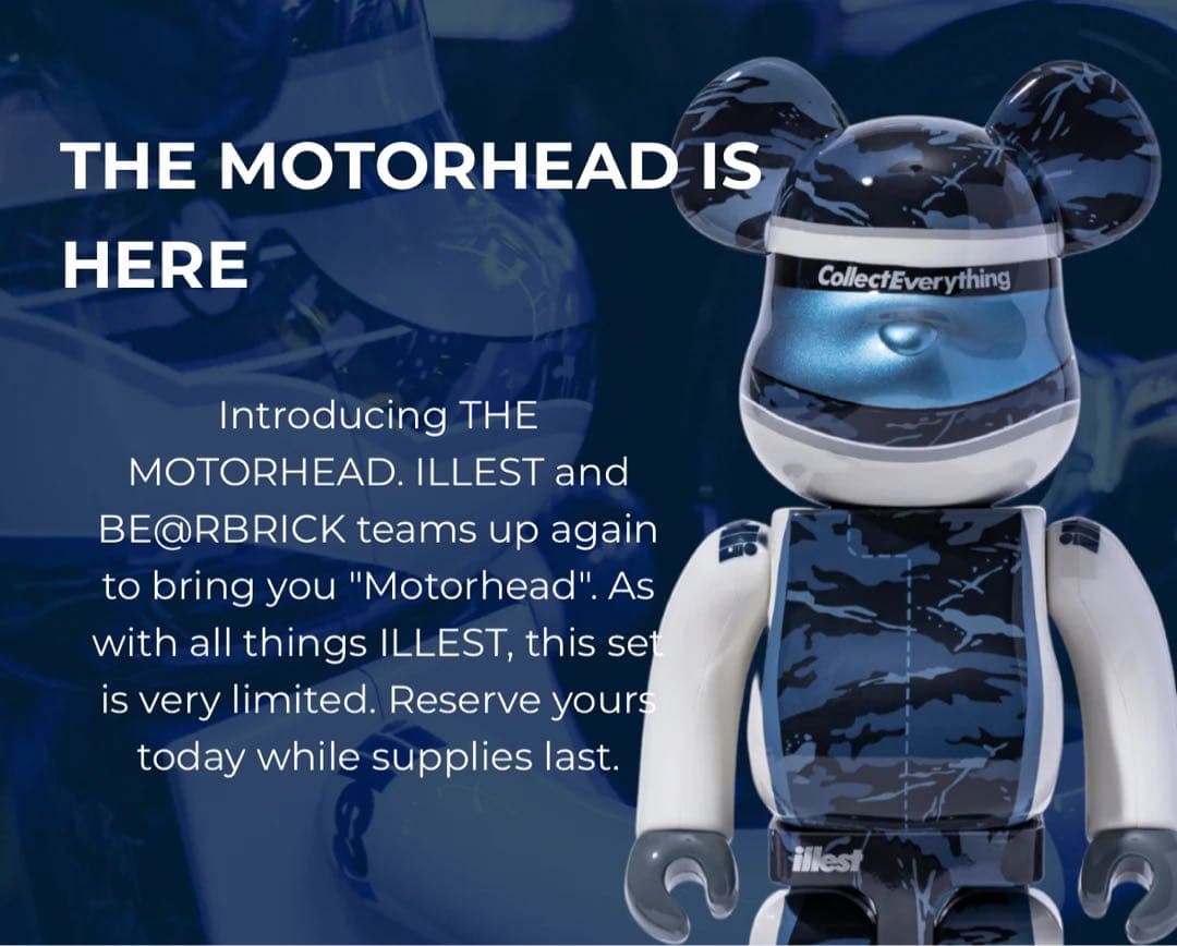 海外限定 ベアブリック illest Bearbrick Motorhead