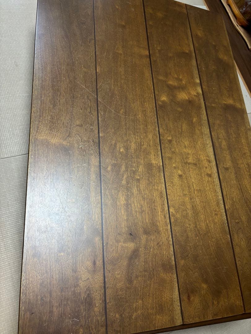 家具調コタツ　木製ダークブラウン長方形テーブル　春日工芸　引き取り限定