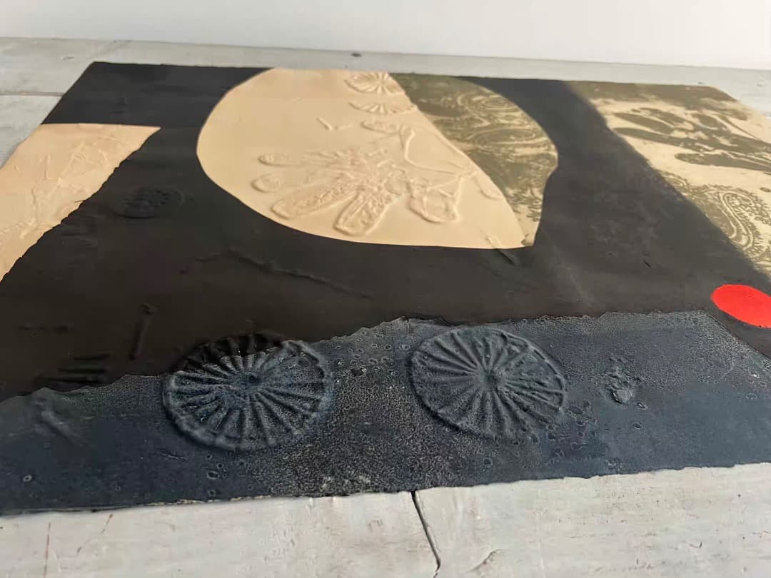 【希少】アントニー・クラーベ③ 「赤い点」 カーボンランダム/エンボス