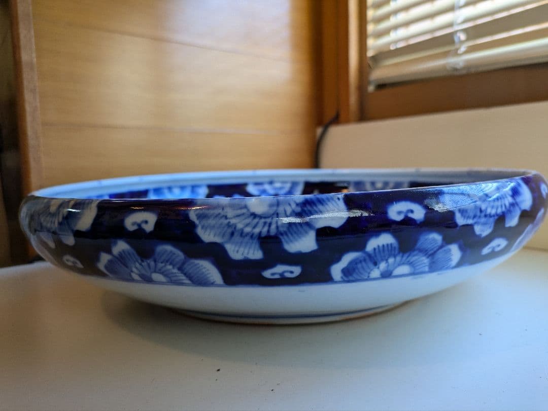 大鉢　骨董　染付　モダン
