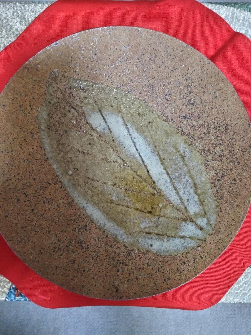 魯山人  信楽木の葉皿未使用識箱入り