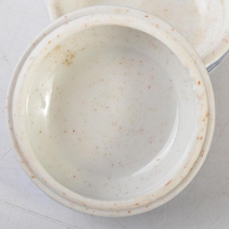 中国　新渡　染付　花文　小さな香合　N　6479