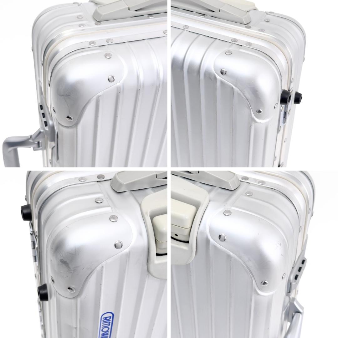 美品 リモワ トパーズ 32L 機内持ち込み 2輪 TSAロックベルト付 アルミ