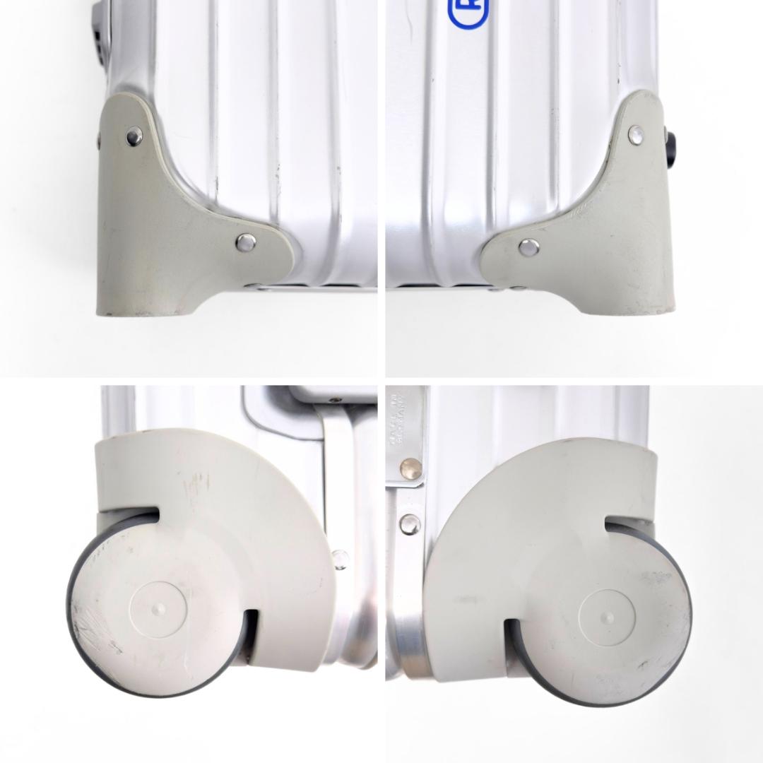 美品 リモワ トパーズ 32L 機内持ち込み 2輪 TSAロックベルト付 アルミ