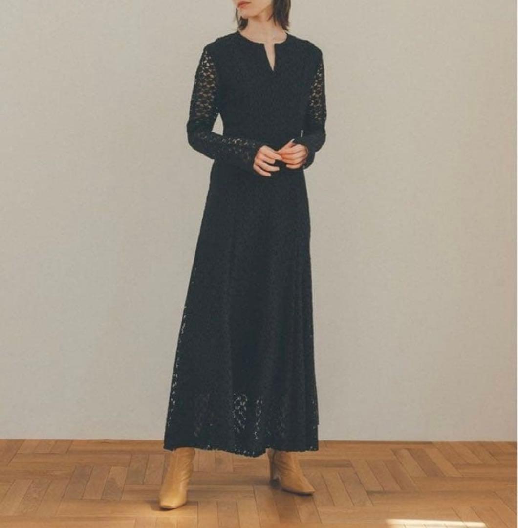 CLANE クラネ　定価3万円　3Dフラワーレースワンピース　ロングワンピース