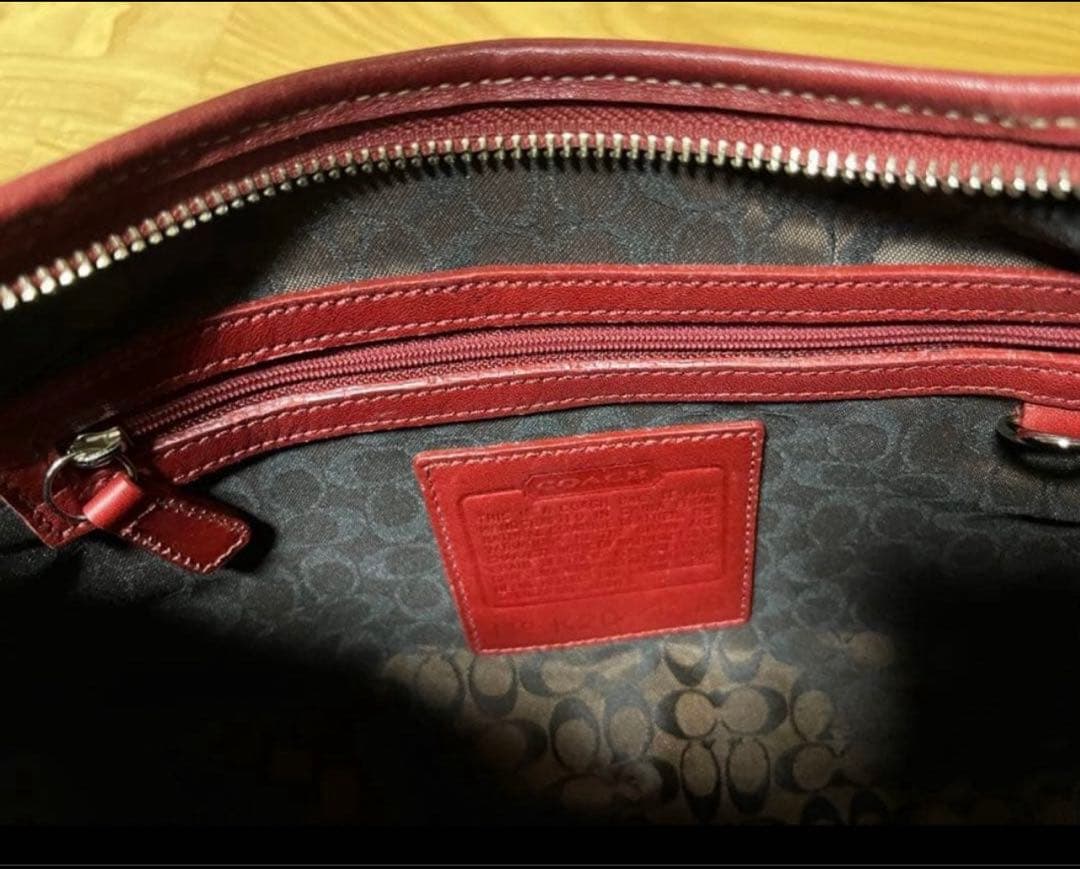 COACH オールドコーチ ハンドバッグ レッド