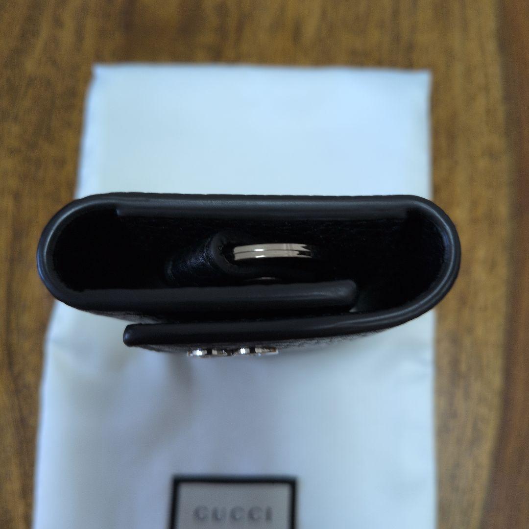 【新品未使用】GUCCI グッチ ブラック レザー キーケース 箱・証明書付き