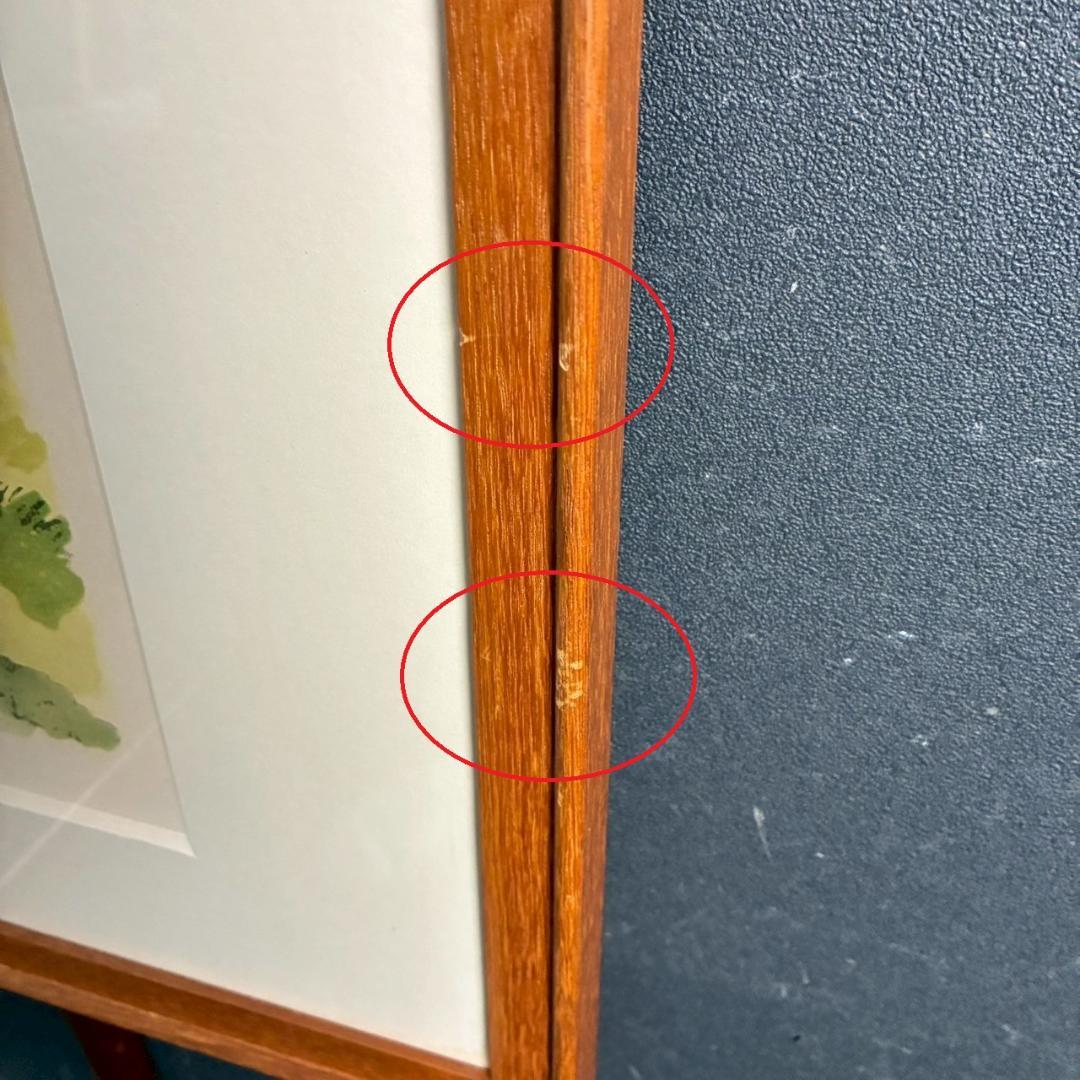 イヴ・ブライエ 風景画 リトグラフ 大作 直筆サイン入り 古径額 南フランス