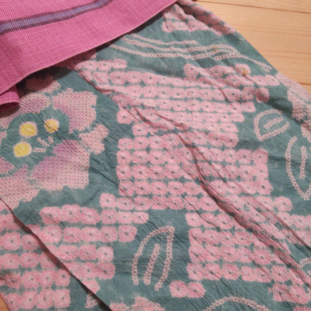 しぼりの浴衣・麻の帯セット