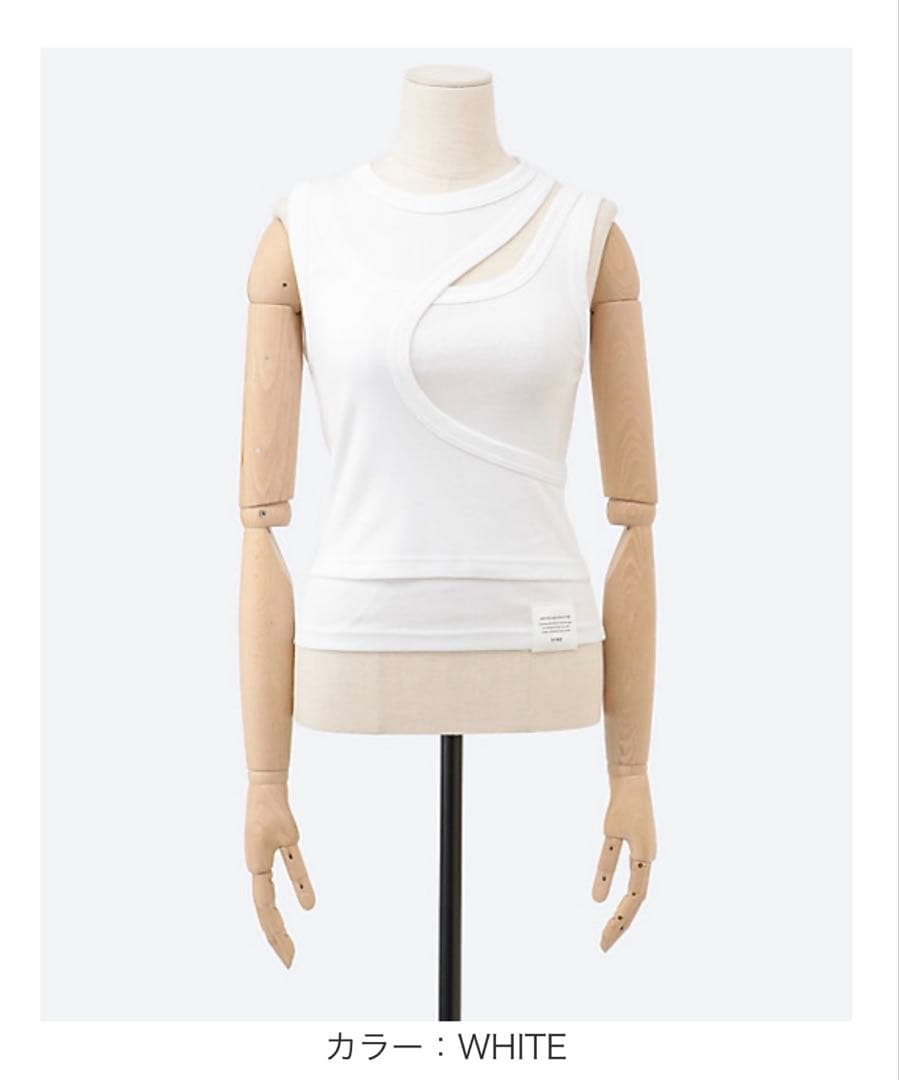【ほぼ新品】Hyke25SSレイヤードタンクトップ　ホワイト