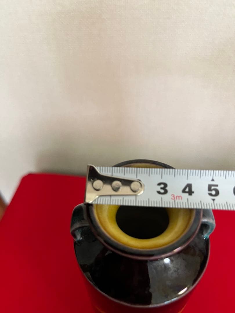 人間国宝 初代 徳田八十吉 深厚釉 耳付 花入 T277 真作保証