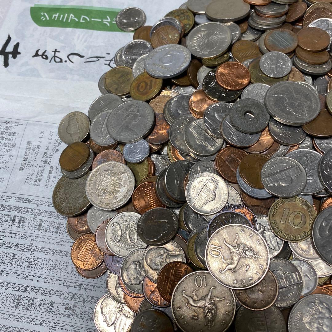 外国 昔の貨幣 古銭 世界の まとめ売り 正味5.1Kg NO.32