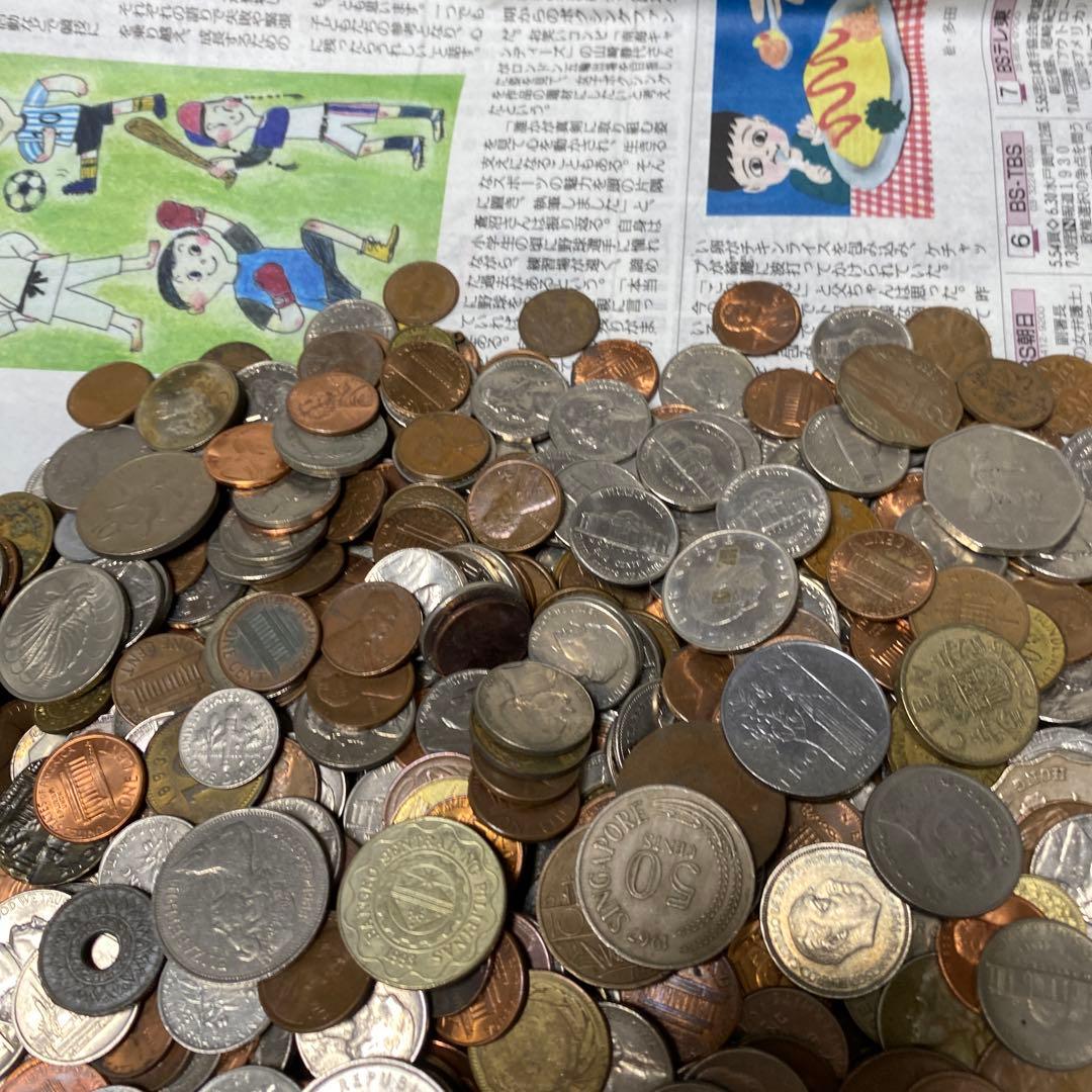外国 昔の貨幣 古銭 世界の まとめ売り 正味5.1Kg NO.32