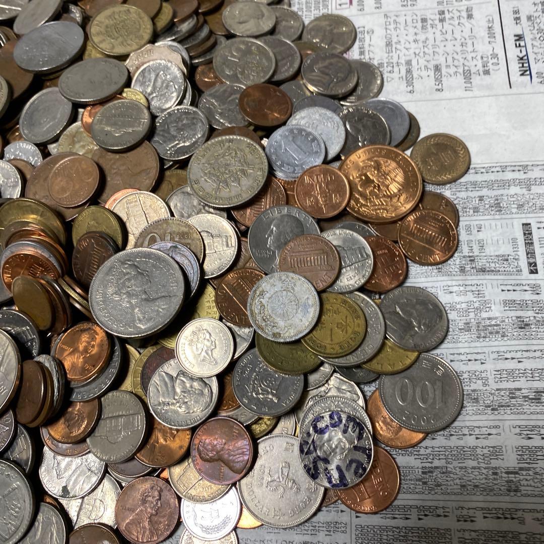 外国 昔の貨幣 古銭 世界の まとめ売り 正味5.1Kg NO.32