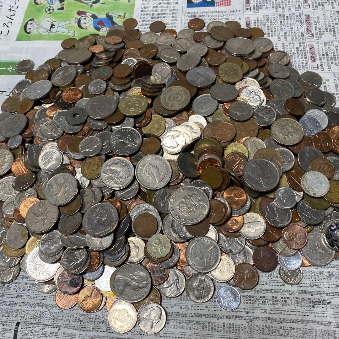 外国 昔の貨幣 古銭 世界の まとめ売り 正味5.1Kg NO.32