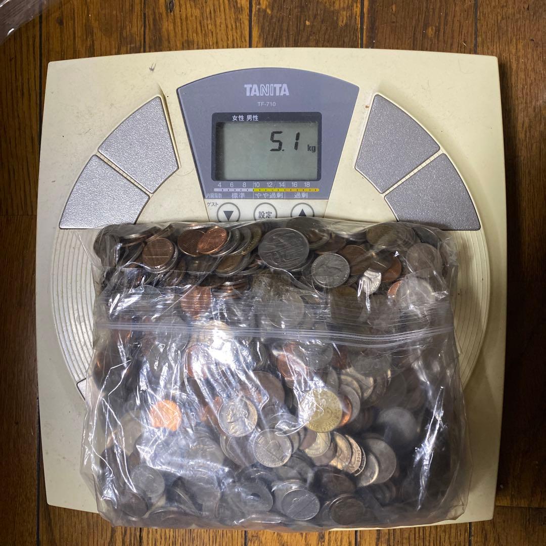 外国 昔の貨幣 古銭 世界の まとめ売り 正味5.1Kg NO.32
