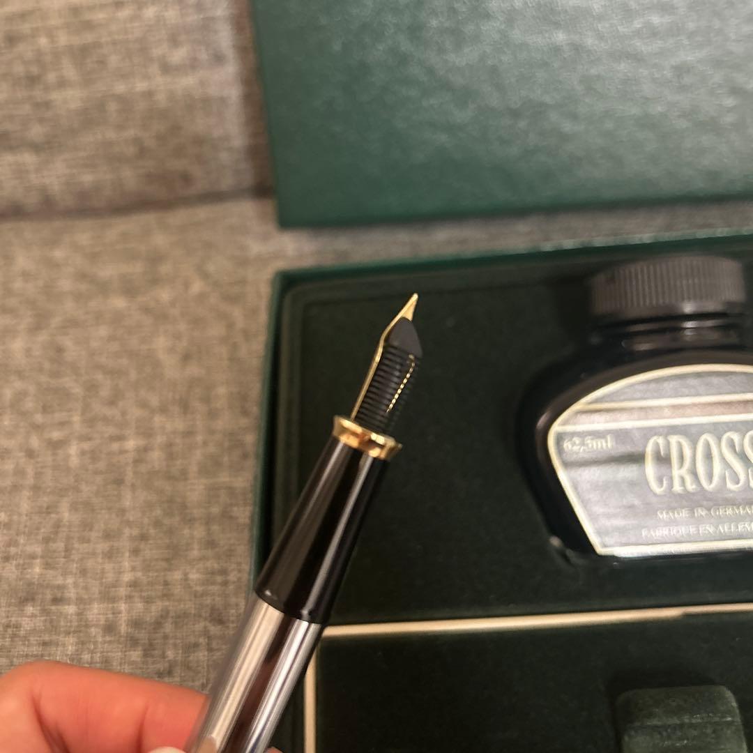Cross クロス　万年筆　ギフト　グリーンインクボトル　タウンゼント　ゴールド