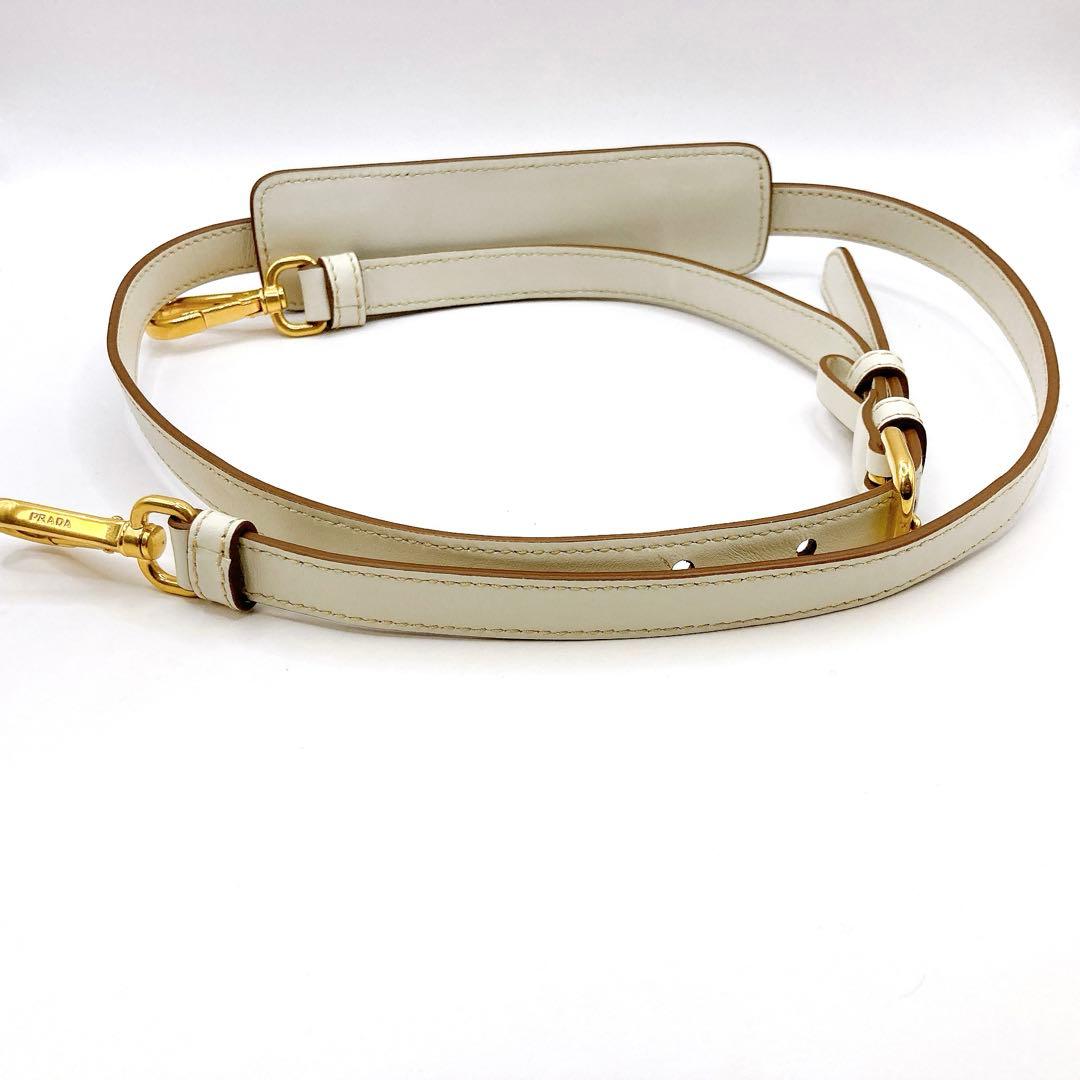 美品✨PRADA プラダ　ショルダーストラップ　レザー　ゴールド金具　ロング