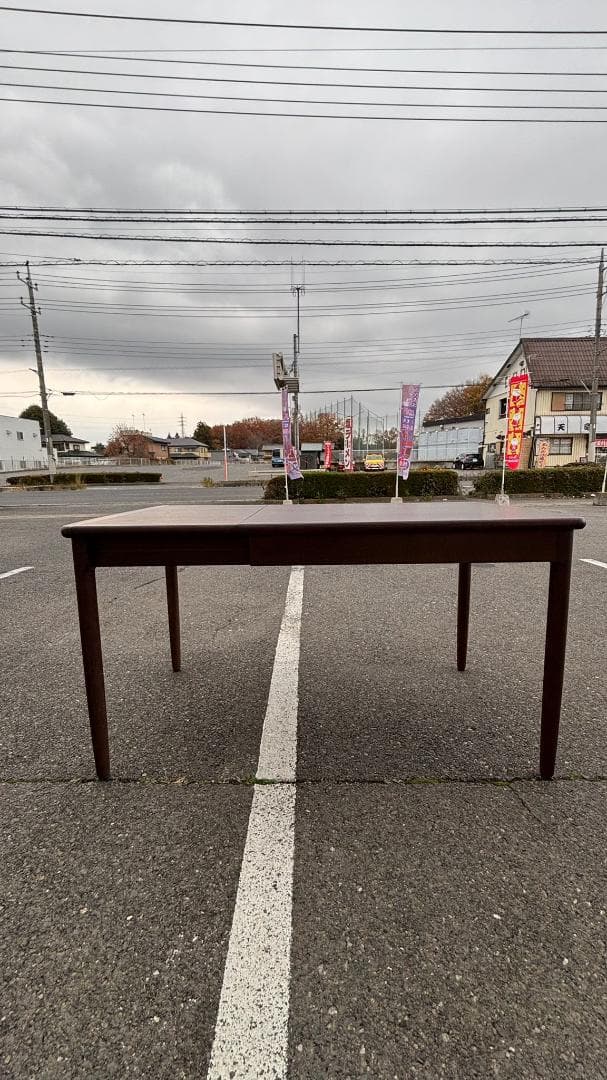 日進木工 nissin 伸長式ダイニングテーブル ダークブラウン