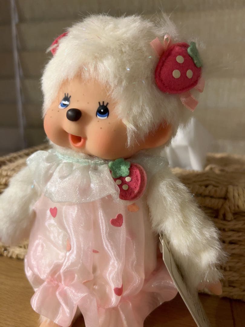 【新品】Monchhichi モンチッチ ストロベリー&ハート ぬいぐるみ