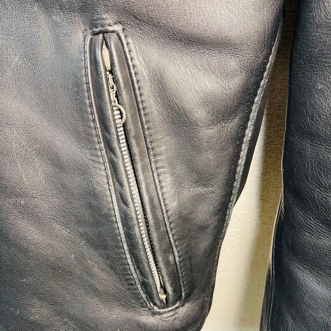 Schott ショット 642系 シングルライダース USA製 ボア 黒 36