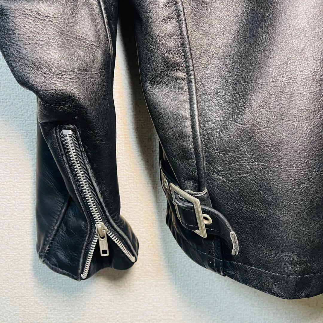 Schott ショット 642系 シングルライダース USA製 ボア 黒 36