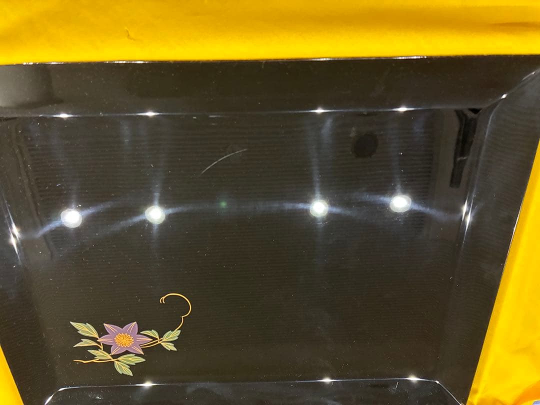 輪島塗　卓上膳　草花絵替蒔絵　五枚組　共箱