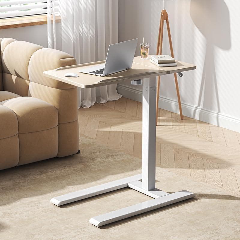 D01 昇降デスク キャスターあり 空気圧式 自宅用 オフィス用 ベッドデスク
