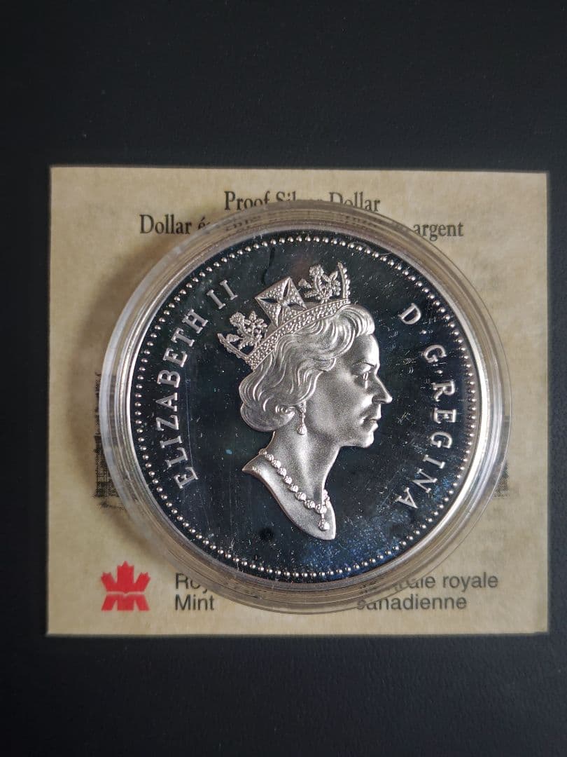 加 DOLLAR　225周年記念(1774〜1999) PF銀貨、説明書付