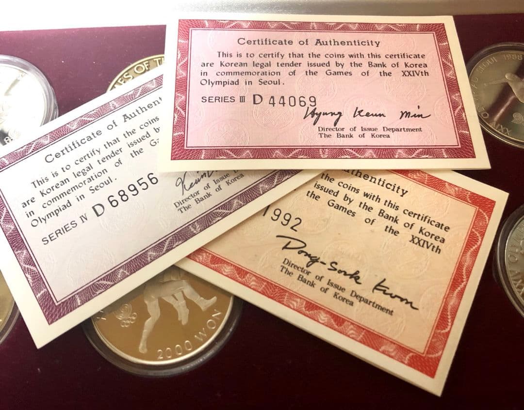 1988年　レア商品【ソウルオリンピック　記念硬貨6枚セット】