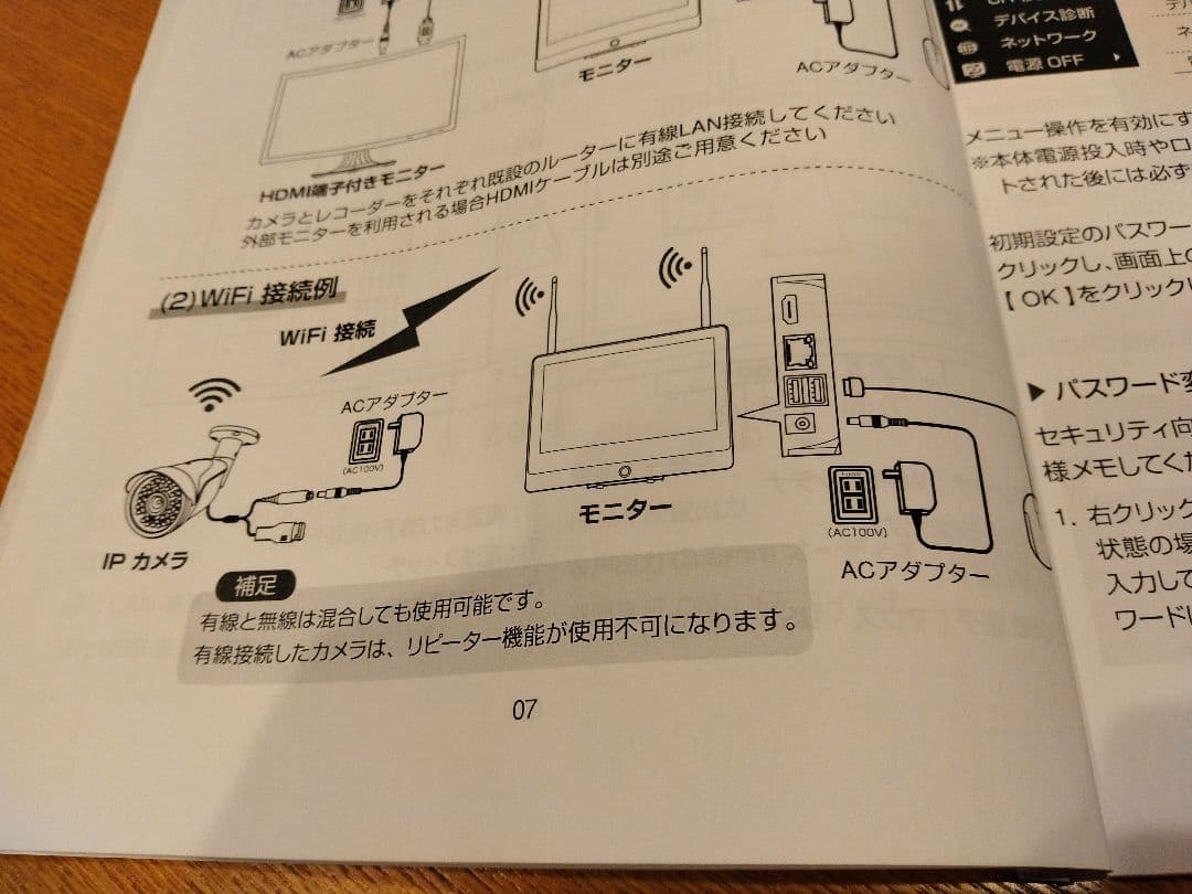 防犯カメラ/塚本無線/カメラ4台モニターセット