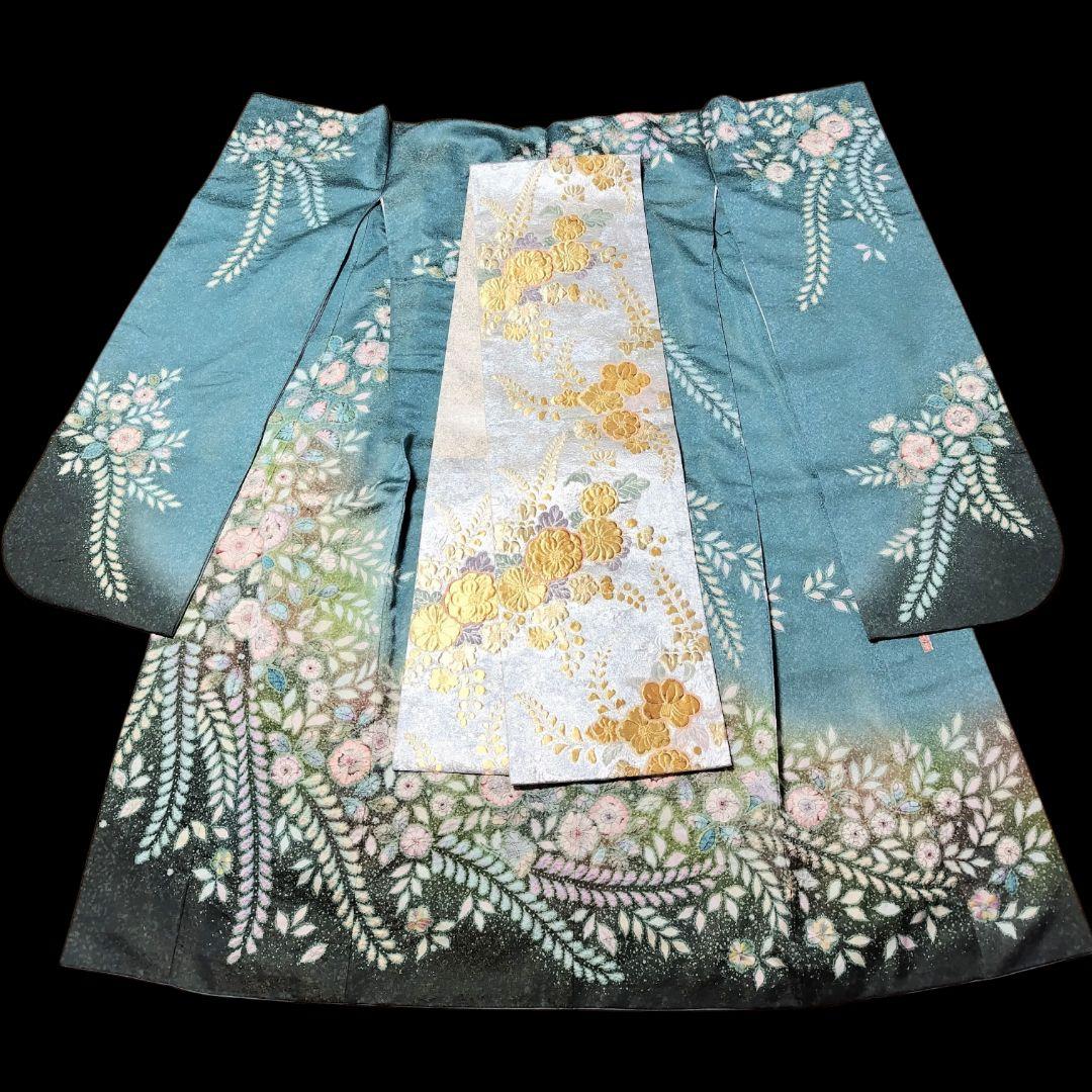 お直し無料！振袖フルセット(8点)・辻ヶ花・辻が花・絞り・作家物・翠山工房・落款