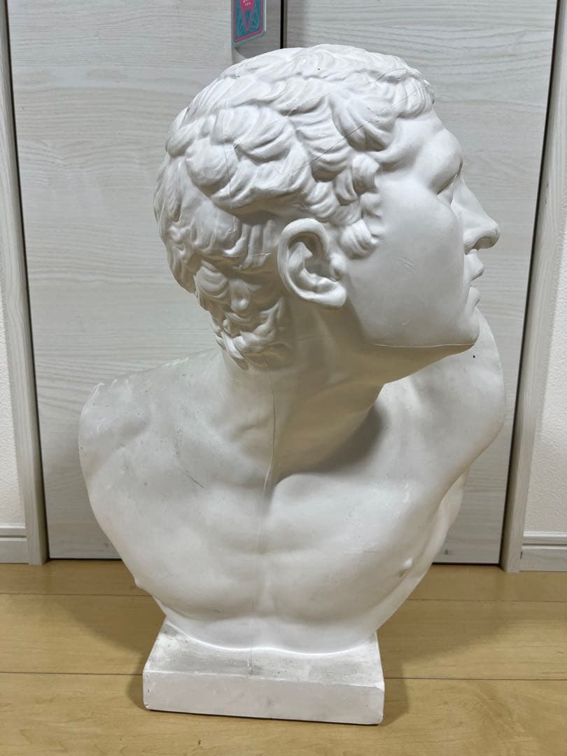 石膏蔵 ボルゲーゼの闘士 美術品 胸像 デッサン 美大