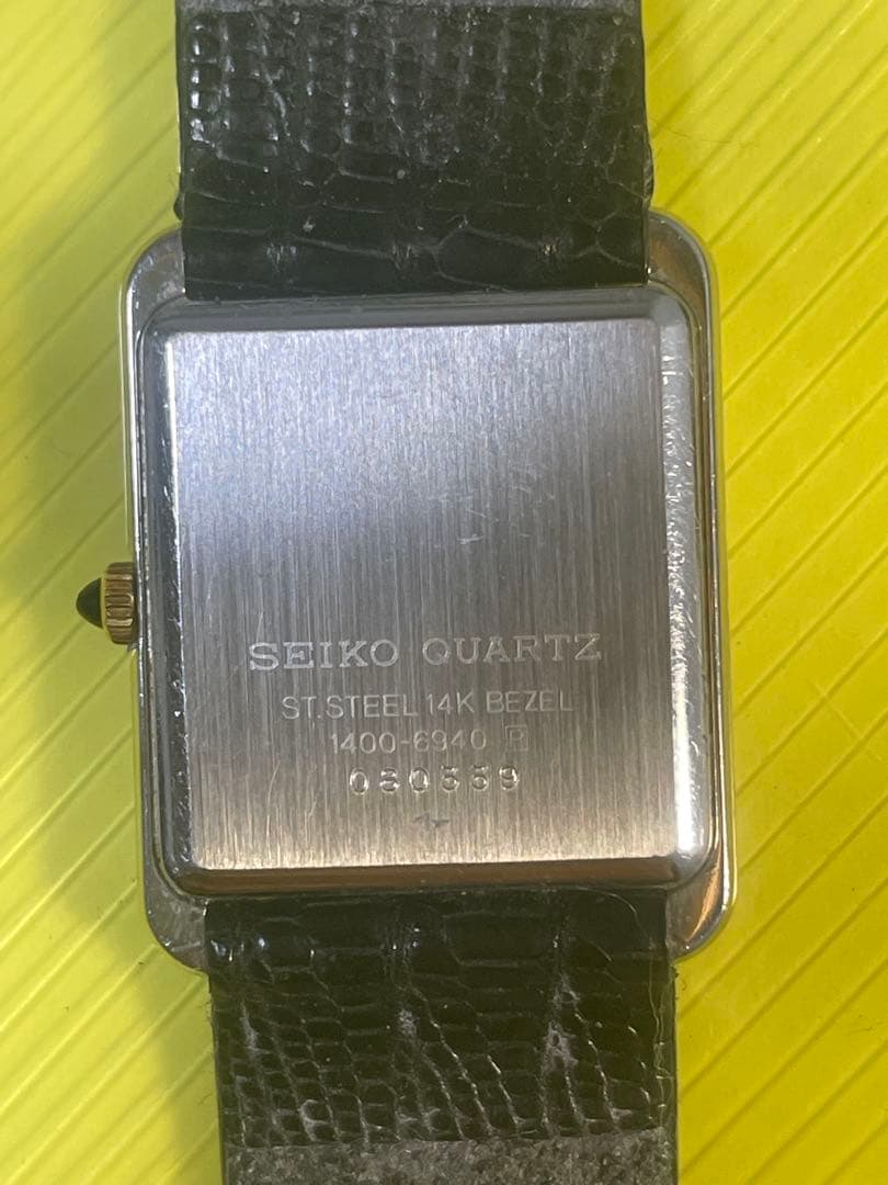 セイコー クレドール ゴールド腕時計 14K BEZEL