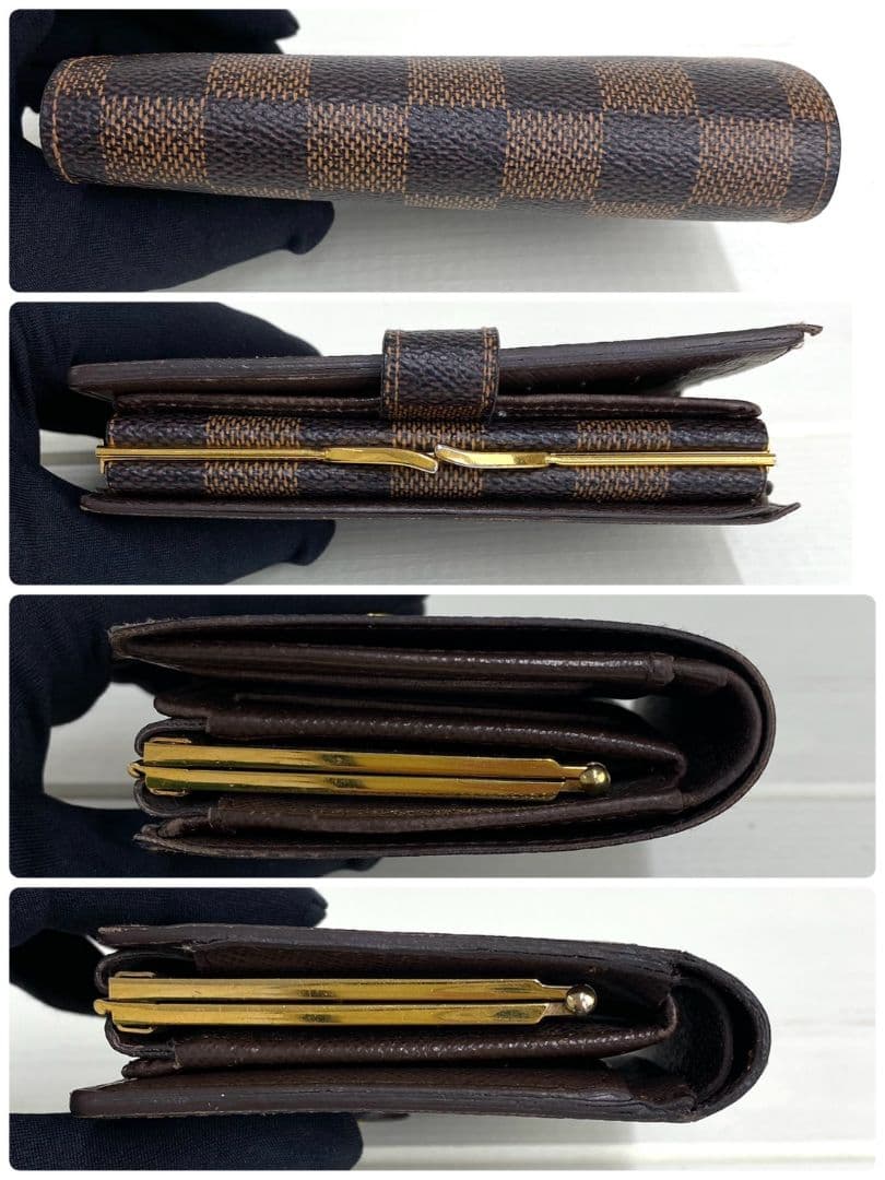 新型美品✨️ルイヴィトン　ヴィエノワ　ダミエ　エベヌ　二つ折り　財布