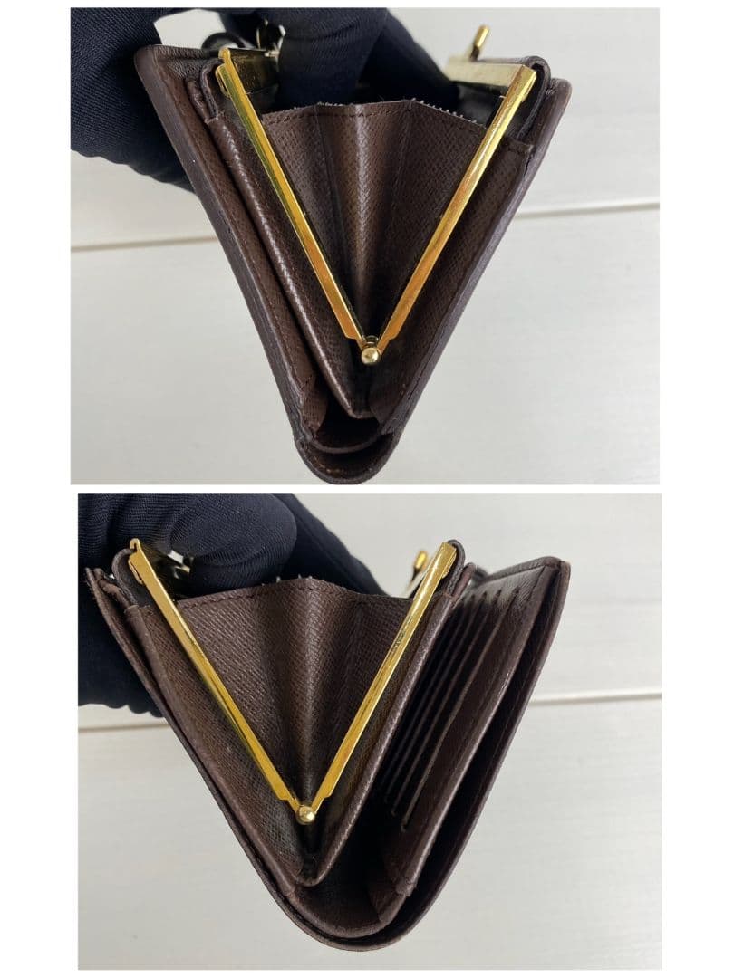 新型美品✨️ルイヴィトン　ヴィエノワ　ダミエ　エベヌ　二つ折り　財布