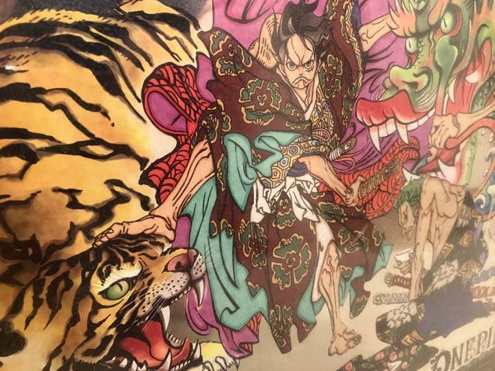 1000個限定　ワンピース　龍と虎　ルフィ　ゾロ　ナミ　和柄　ONE PIECE