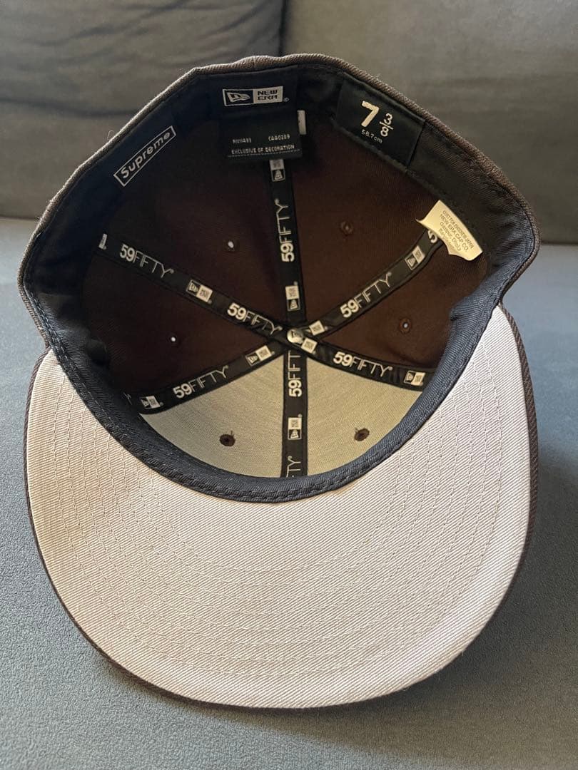 T*中様 Supreme 59FIFTY ブラウンキャップ 7 3/8
