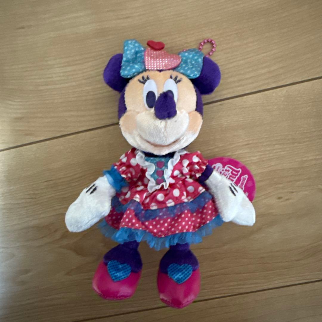 ミニーマウス ぬいぐるみ ドット柄