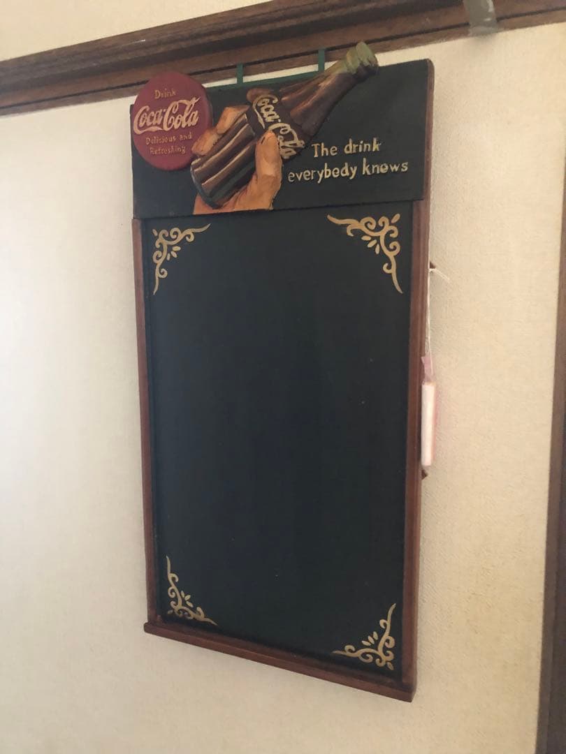コカコーラ　Coca-Cola木製黒板　新品未使用