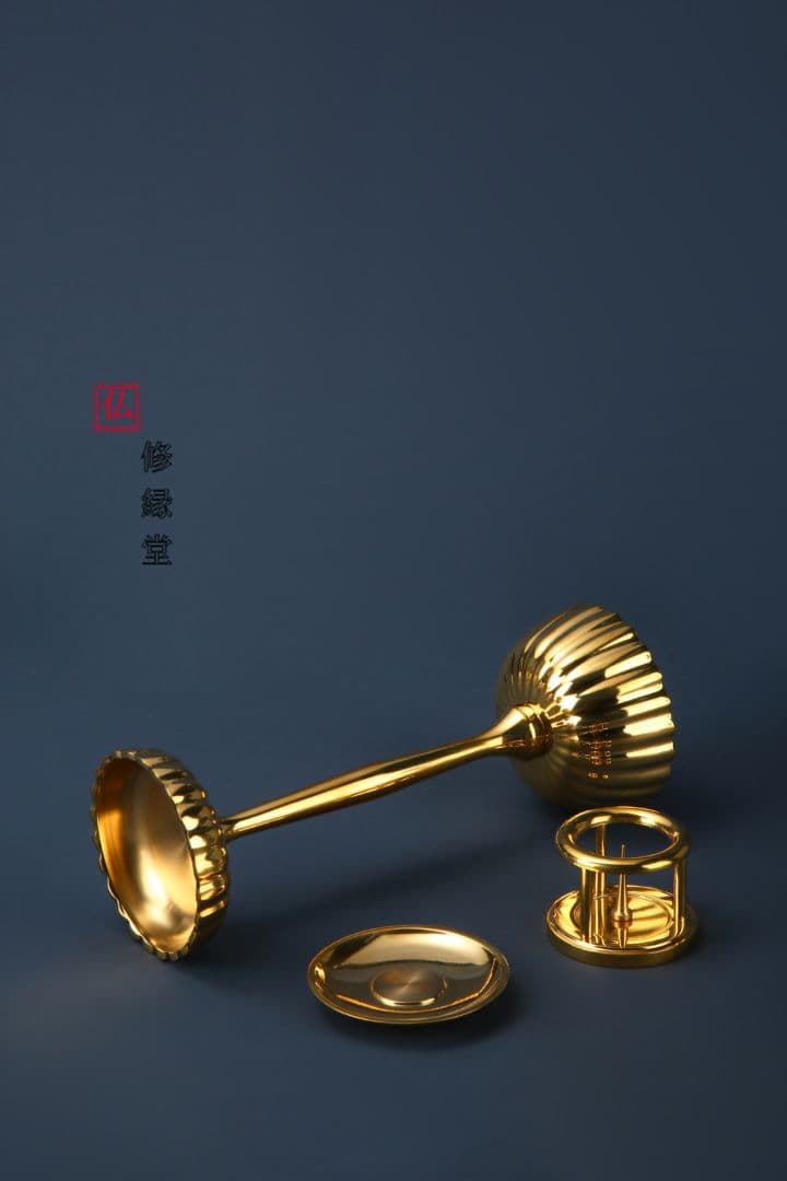 【修縁堂】密教法具 菊壇灯 寺院用仏具 金剛降魔法器仏具