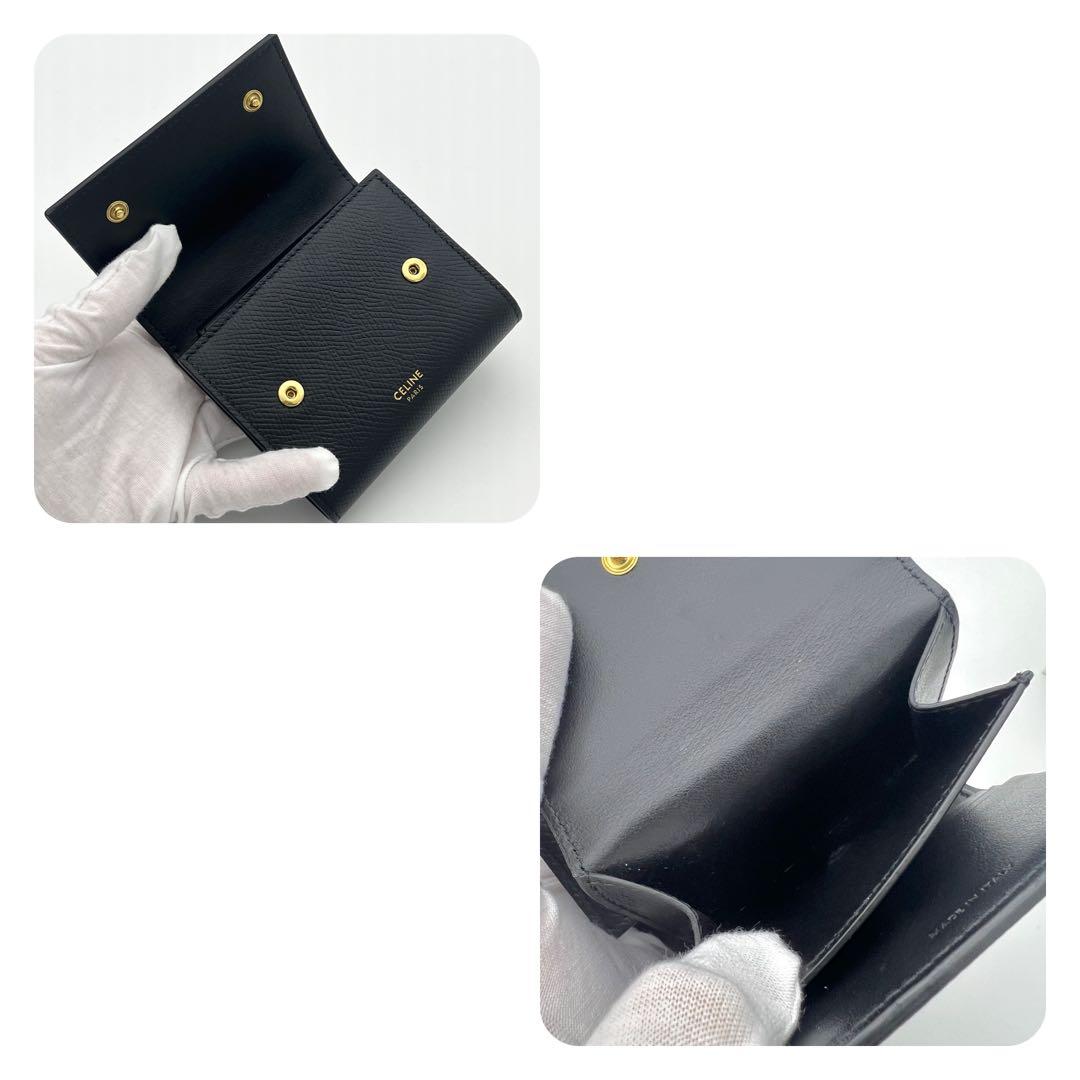 【新ロゴ・最高級美品】セリーヌ　レザー　スモールトリフォールド　三つ折り財布